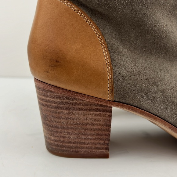 Sebago Womens Nell Leather Ankle Boots Taupe Tan Pull-On Boots Size 10 M - Picture 7 of 12